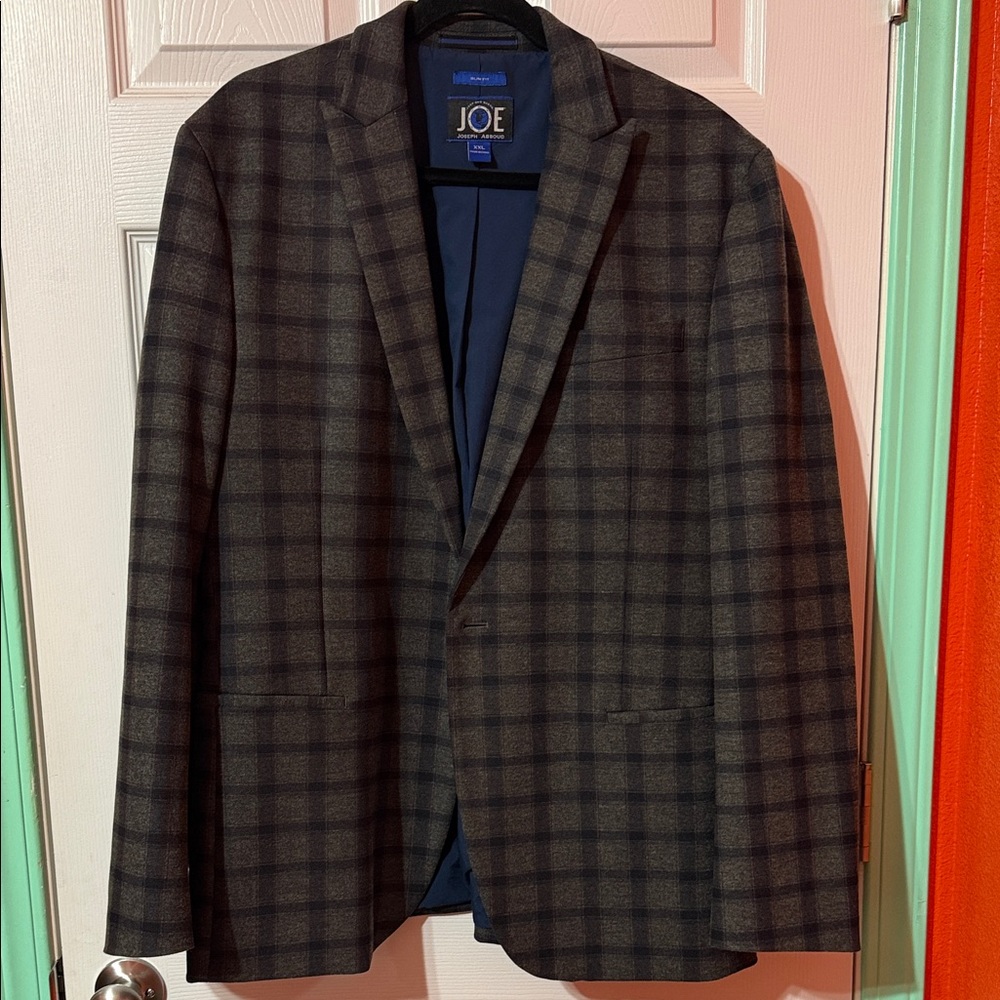 Joseph Abboud Charcoal Checkered Blazer